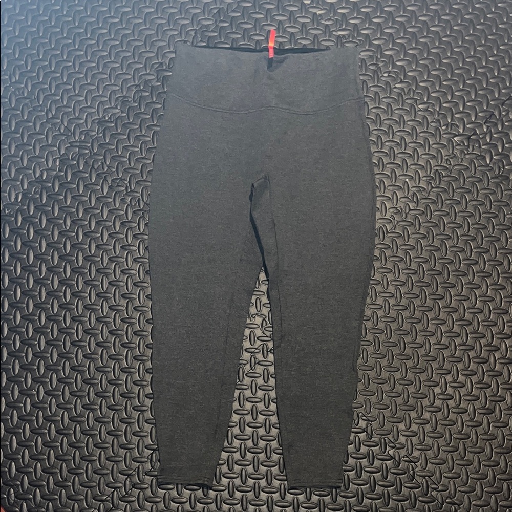 Spanx Black Leggings Petite L Large High Waisted Stretch